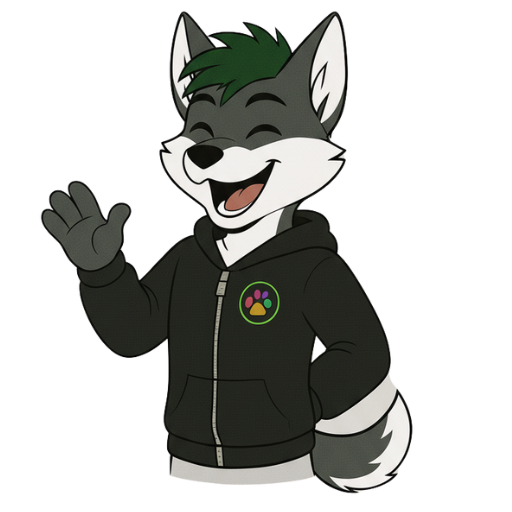 PupCid mascot waving