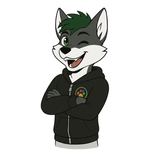 PupCid mascot winking