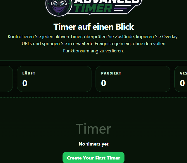 Timer Card im Testprofil konfigurieren - Timerdauer, Startsignal und Ablaufregeln