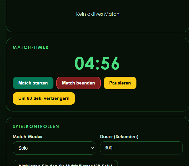 Match Reset sicher zuruecksetzen - Münzwerte, Kampfmodus und Match-Start