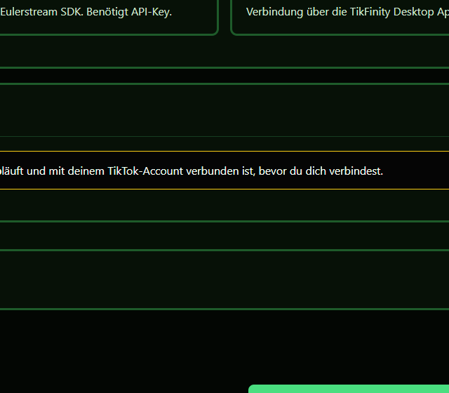 Local Source: lokale TikFinity-Quelle auswaehlen - Datenquelle, Feldzuordnung und Aktualisierungsintervall