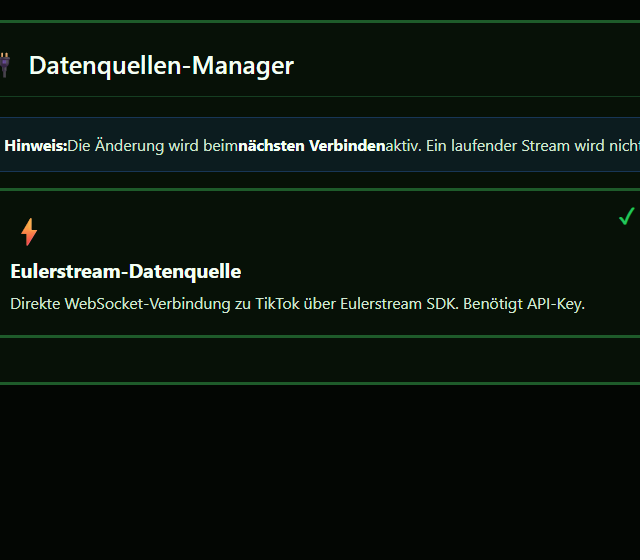 Source Card im Testprofil konfigurieren - Datenquelle, Feldzuordnung und Aktualisierungsintervall