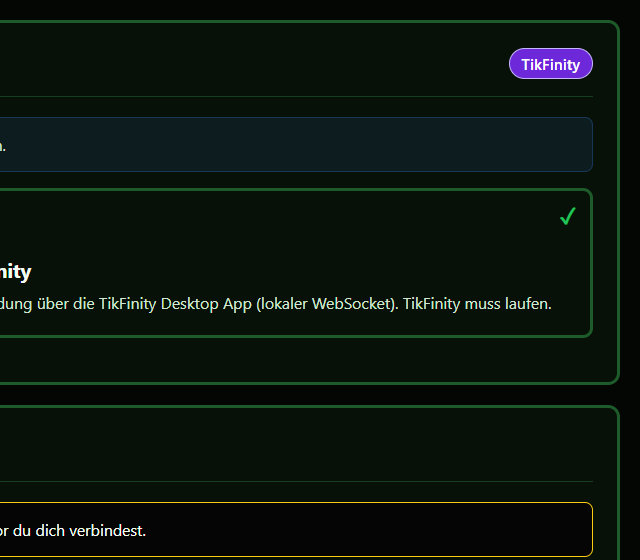 Aktive Datenquelle im Data-Source-Status