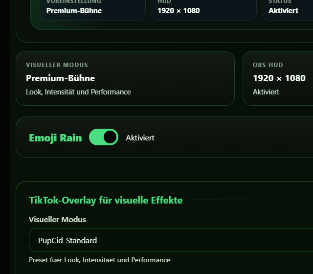 Emoji Rain aktivieren - Emoji Rain