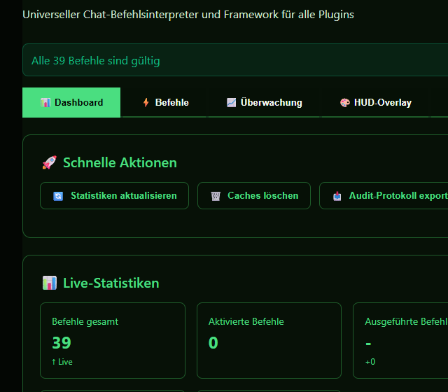 Command DRY RUN lokal testen - Befehl, Berechtigung und Chat-Antwort