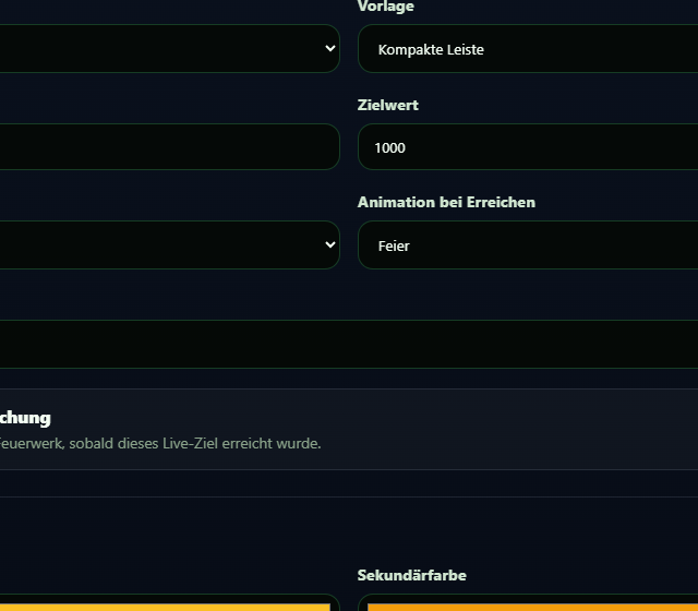 Goal Reset im Testprofil konfigurieren - Zielwert, Fortschrittsanzeige und Reset-Regel