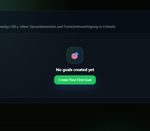 Goals Card im Testprofil konfigurieren - Zielwert, Fortschrittsanzeige und Reset-Regel
