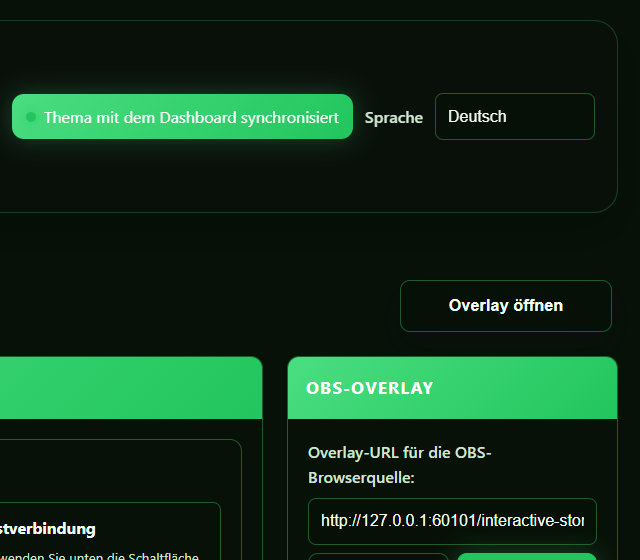 Story Mode im Testprofil konfigurieren - Geschichtenmodus, Abstimmung und Modelloption