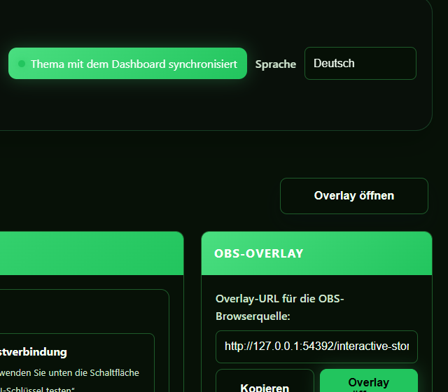 Echten Story-Overlay-Einstieg pruefen - Geschichtenmodus, Abstimmung und Modelloption