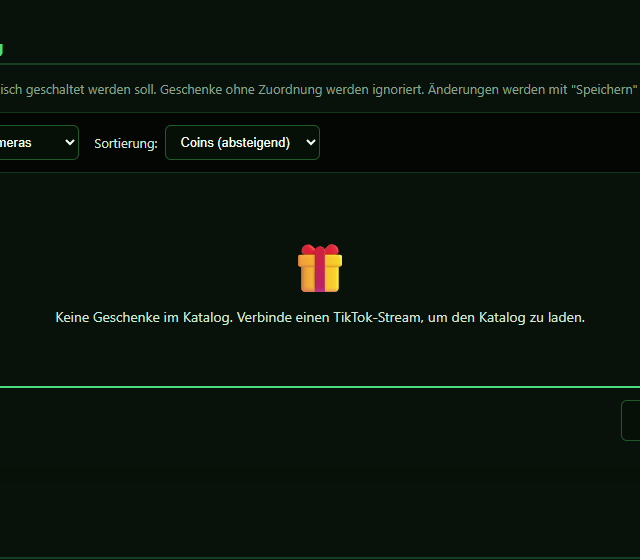 Scene DRY RUN lokal testen - Kameraquelle, Szenenregel und Umschaltbedingung