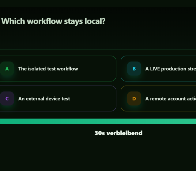 Answer Window lokal testen - Fragenpool, Antwortzeit und Punktelogik