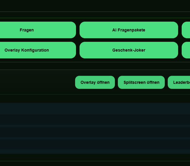 Quiz Overlay im Testprofil konfigurieren - Fragenpool, Antwortzeit und Punktelogik