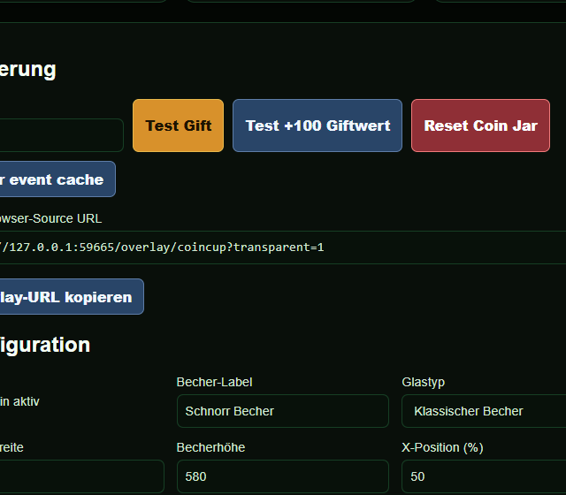 Schnorrbecher OBS Overlay-URL