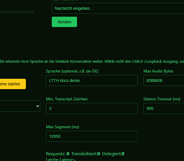 Assistant Mode im Testprofil konfigurieren - Assistentenmodus, Kontextquelle und Antwortkanal