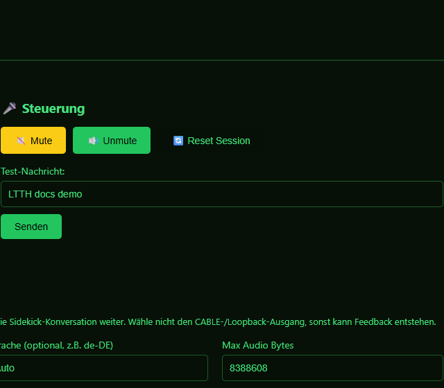 Context Source im Testprofil konfigurieren - Assistentenmodus, Kontextquelle und Antwortkanal