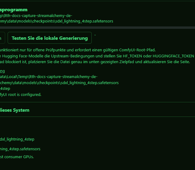 Alchemy Card im Testprofil konfigurieren - Automationsregel, Auslöser und Aktionskette