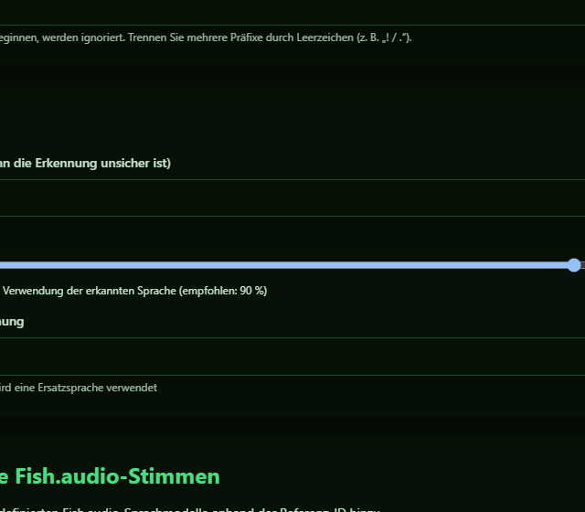 TTS Card im Testprofil konfigurieren - Stimme, Warteschlange und Moderationsfilter