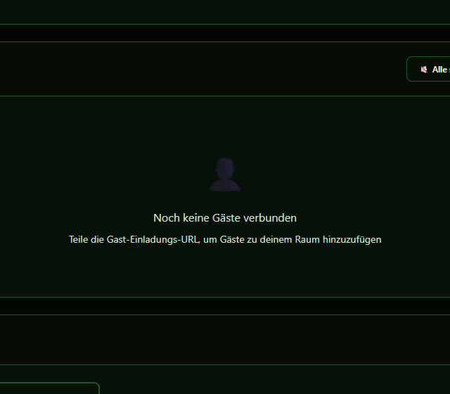 Keinen erfundenen Reset im leeren Raumzustand suchen - Raumname, Gastlayout und Browserquelle