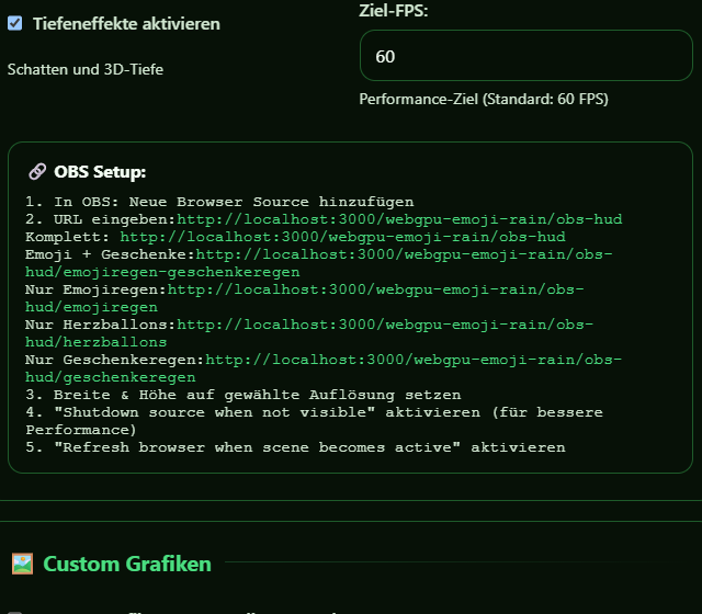 WebGPU-Emoji-Rain-HUD-Link für OBS übernehmen