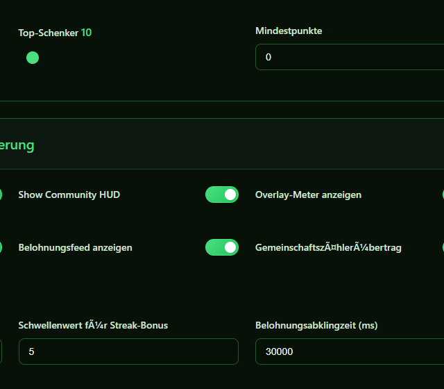 Community-HUD separat kontrollieren