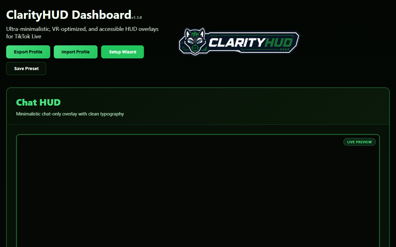 ClarityHUD - Übersicht