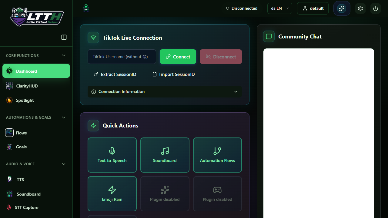 Aktuelle Advanced Timer Plugin-Ansicht